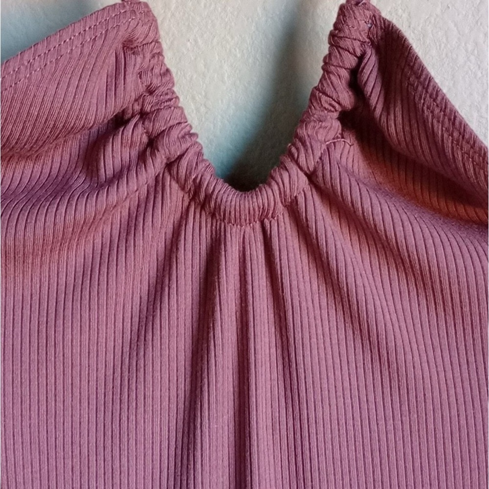 Wilfred Women's ribbed bodycon midi dress pinky brown neutral size XXS - Picture 8 of 13